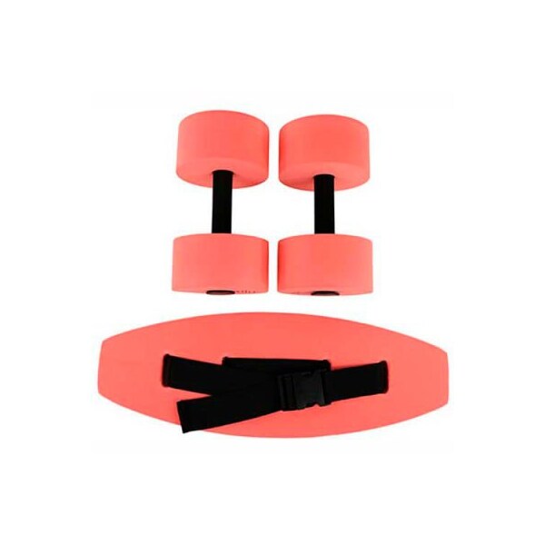 CanDo Standard Aquatic Exercise Kit (Jogger Belt, Hand Bars), Small, Red